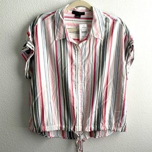 NWT Sanctuary Striped Button Up Top